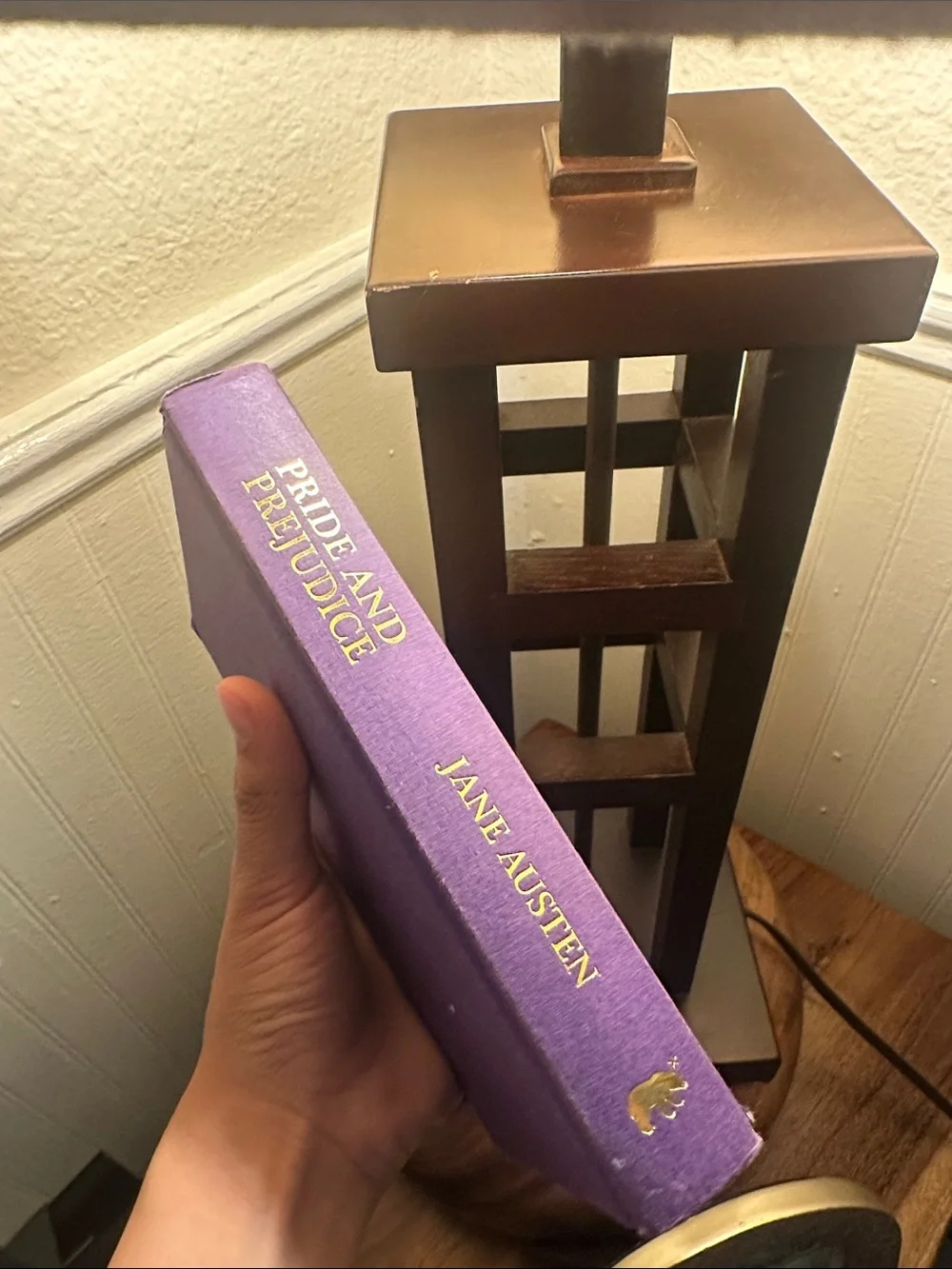 Purple Gold Embossed 'Pride and Prejudice' Book